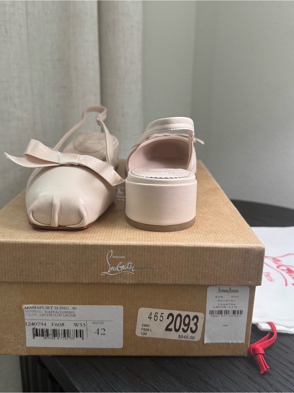 Christian Louboutin Mamaflirt Slingback Ballet Pump Leche 42 - Picture 12 of 12